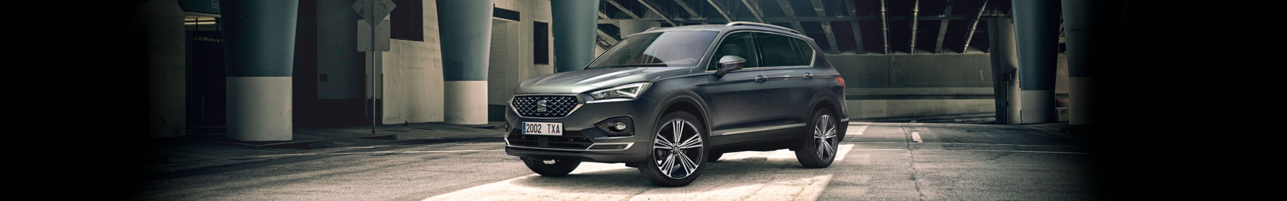 SEAT Tarraco in black colour parked