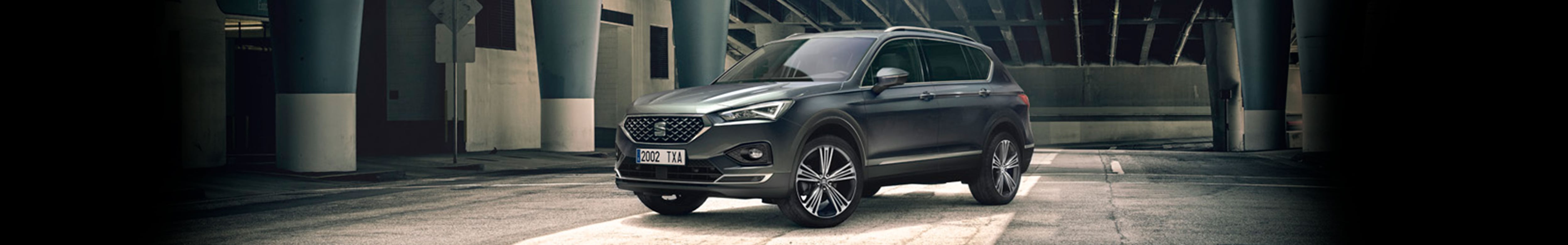 SEAT Tarraco in black colour parked