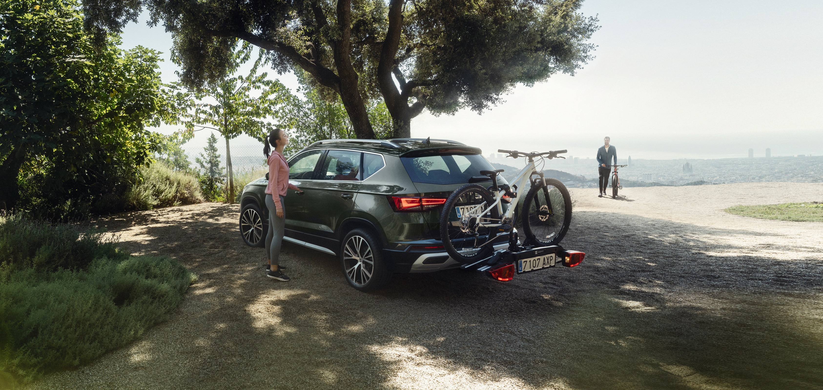 SEAT Ateca 2021 SUV in dark camouflage colour parked