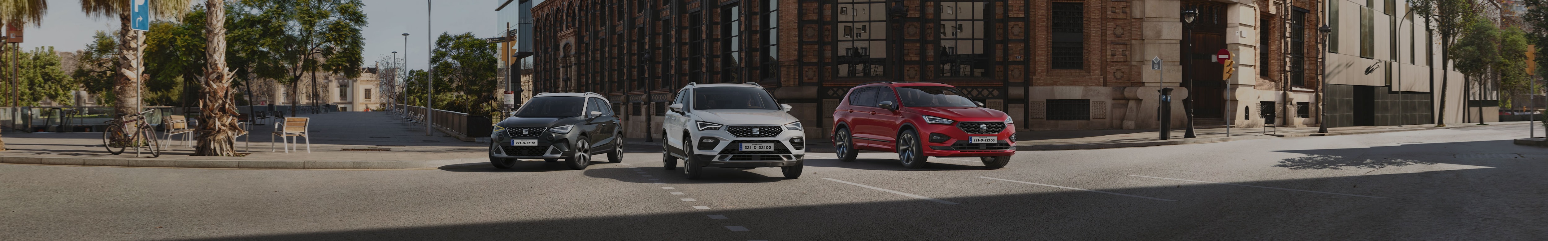 An update on Delivery Times – SEAT 2021 SUV range front view parked on road