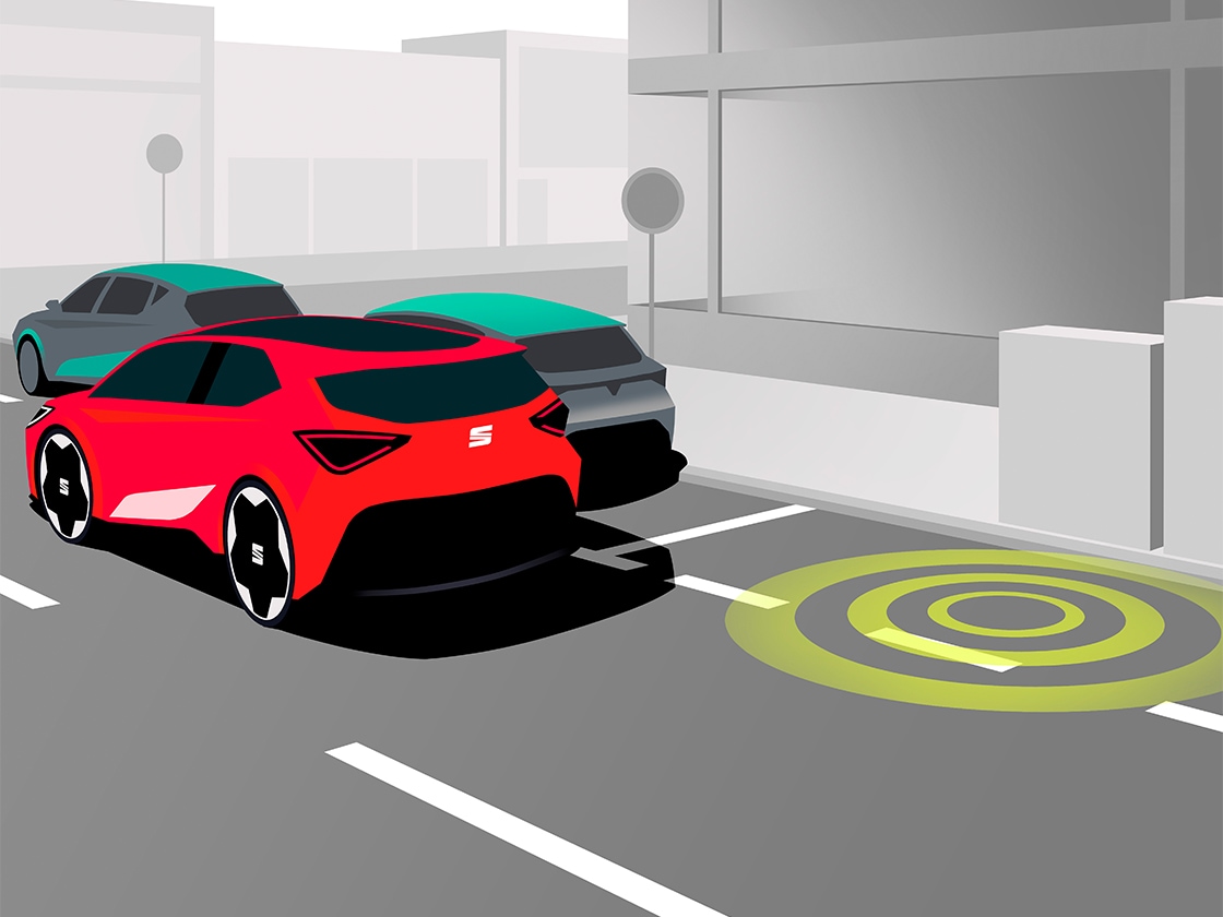 Intelligent park assist functionality available for the SEAT Leon Sportstourer.