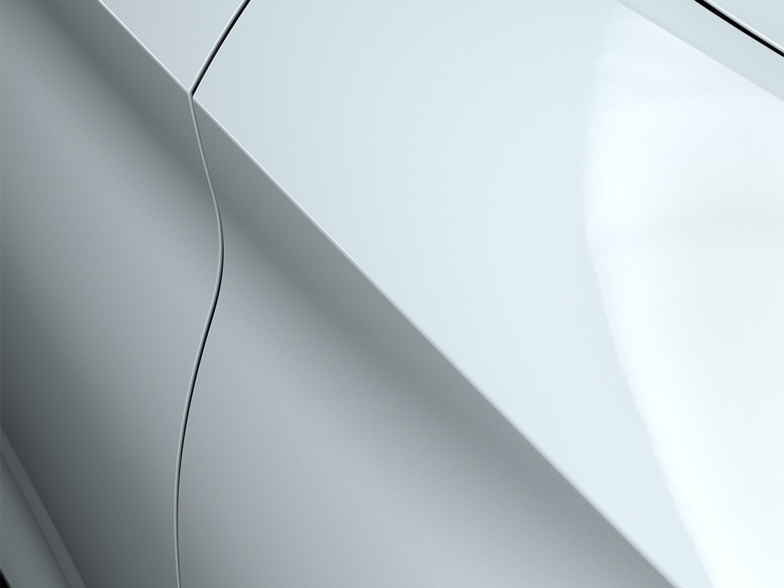 Seat leon sportstourer se in glacial white with a metallic finish, close up.