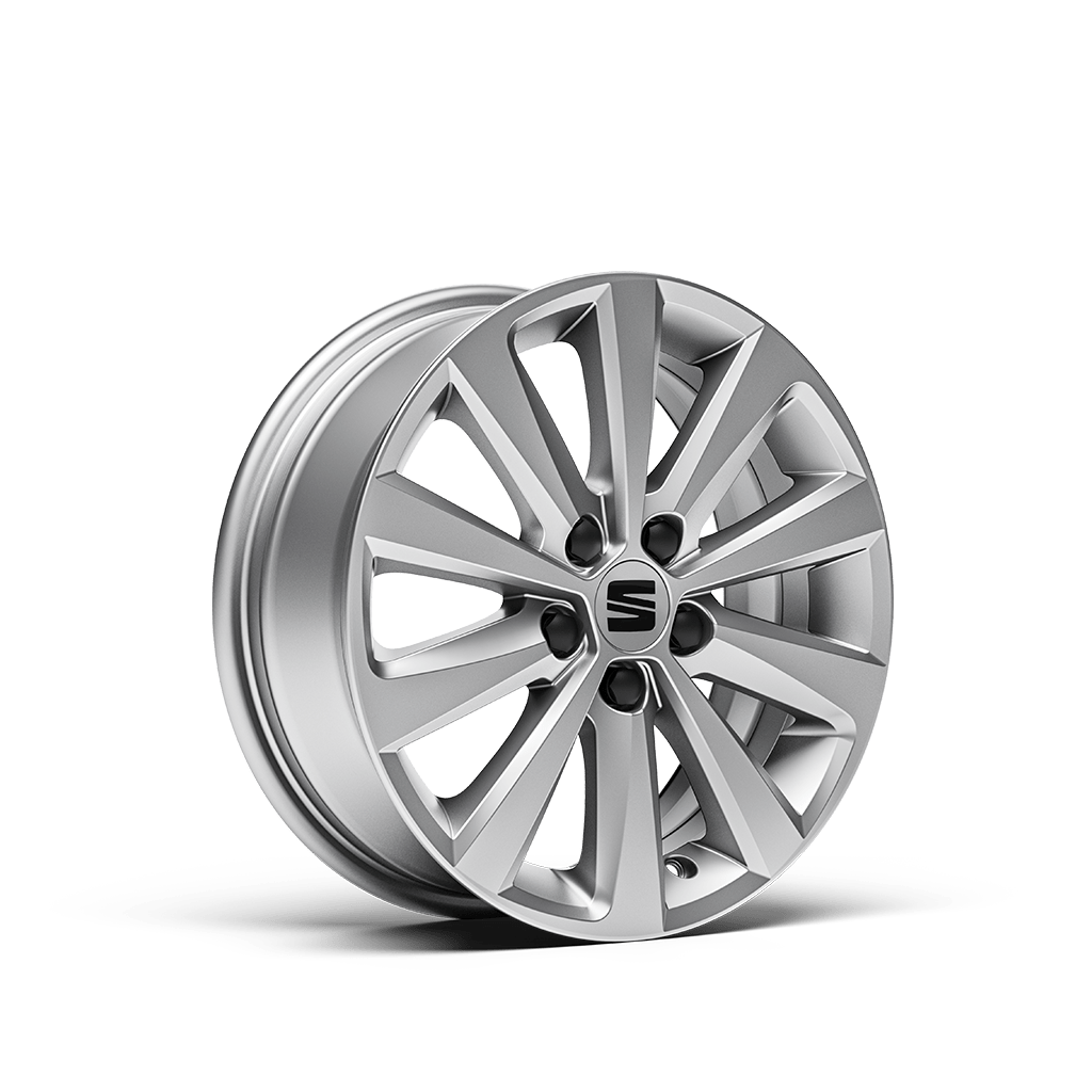 seat ibiza style 15 enjoy brilliant silver alloy wheels