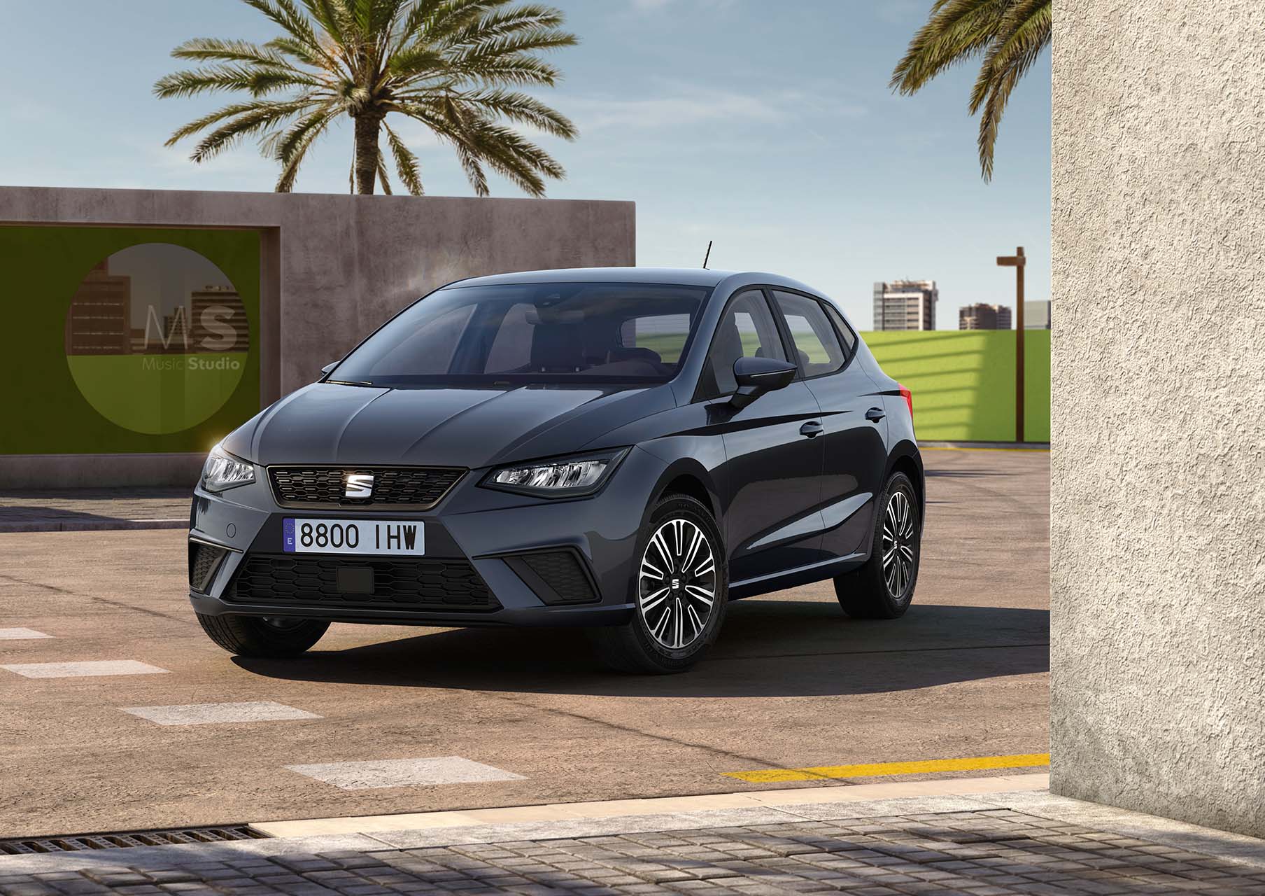 seat ibiza style colour magnetic tech parked