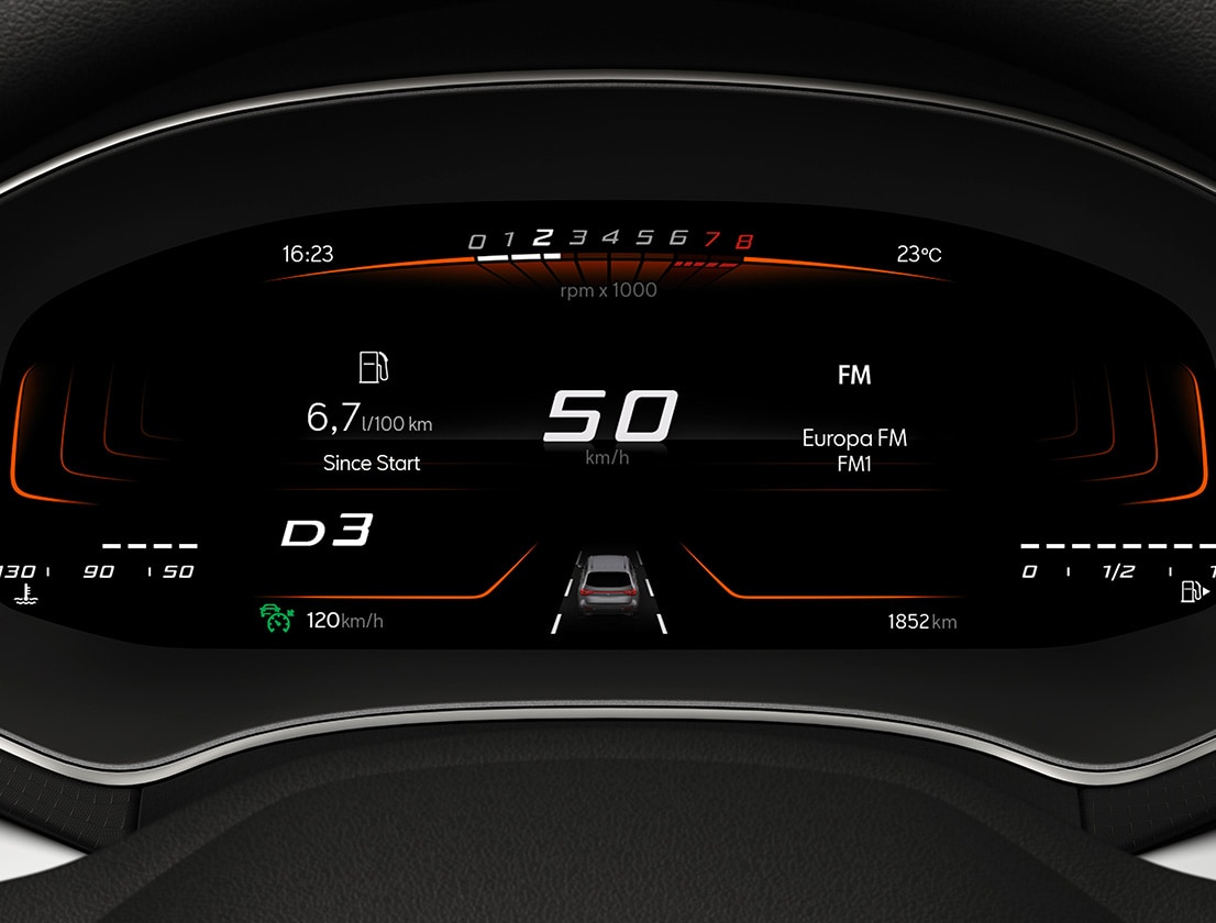 seat ibiza style basic digital cockpit