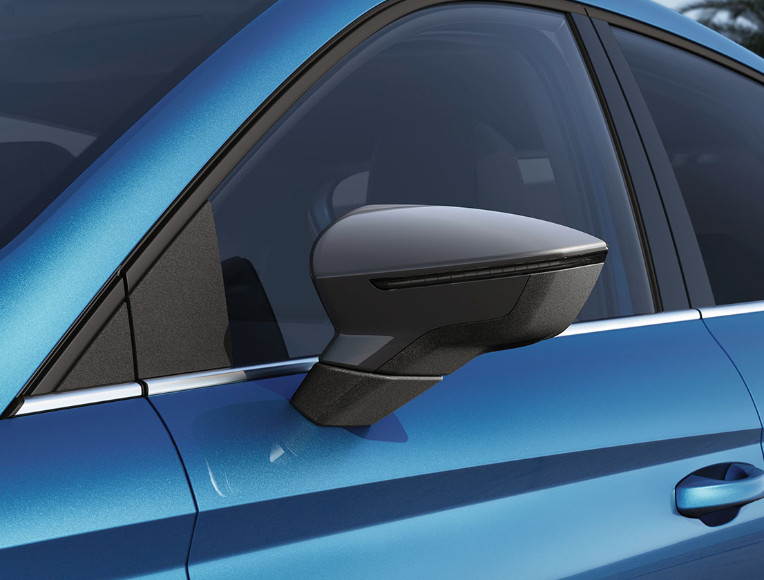 seat ibiza xcellence colour sapphire blue exterior mirror
