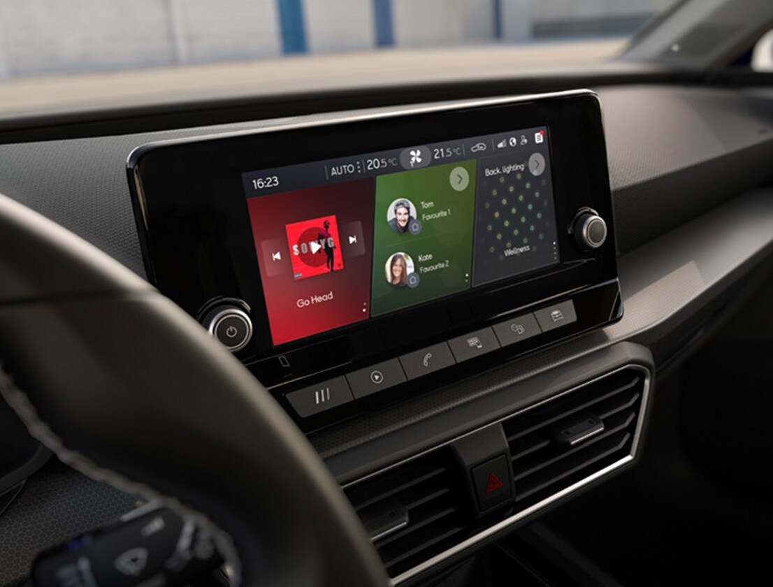 seat leon online infotainment dashboard