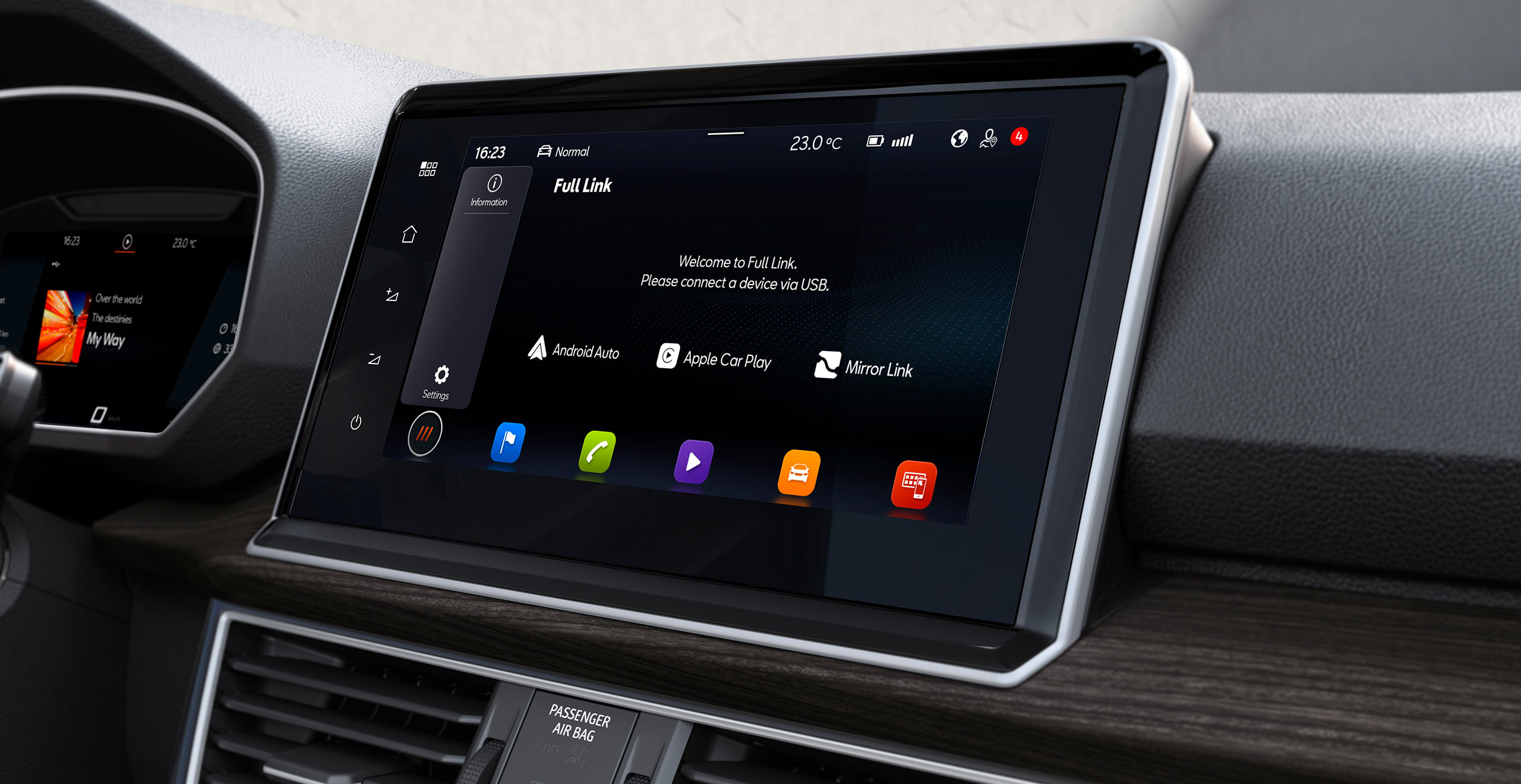 SEAT Tarraco full link 9.2-inch full link touchscreen with holahola voice command system