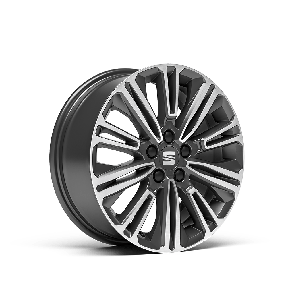 SEAT Ibiza Design Machined alloy wheel 16 inch Nuclear Grey