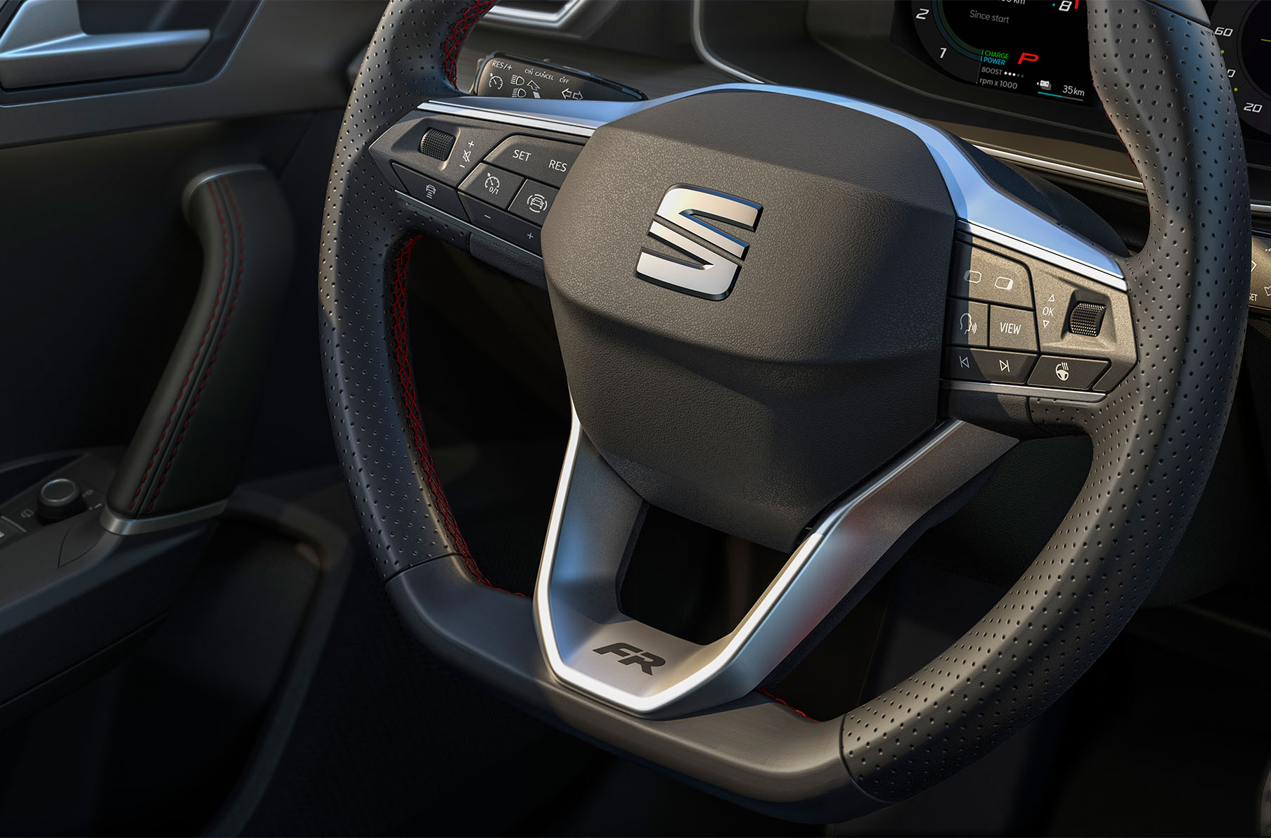 seat leon sportstourer sp 2024 leather steering sheel